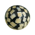 knob mother of pearl black resin rustic ethnic furniture handle 144a1
